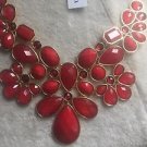Beautiful in Red Bib Necklace