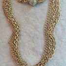 Stunning Multi Goldtone Chain Necklace with Fancy Magnetic Clasp