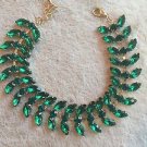 Stunning High End Green Rhinestones Bracelet