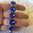 Mesmerizing Vintage Stretch Bracelet with Vibrant Blue Rhinestones
