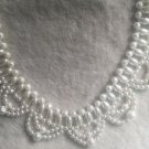 Beautiful Vintage Faux Pearls Collar Necklace