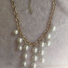 Beautiful Faux Pearls Bib Necklace