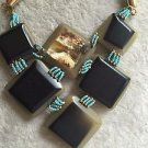 Bold & Beautiful Vintage Runway Lucite Bib Necklace Bohemian