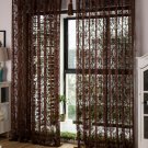 Top Quality CURTAIN DRAPES Semi Sheer Brown Jacquard
