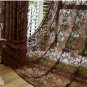Top Quality CURTAIN DRAPES Semi Sheer Brown Jacquard