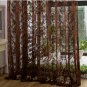 Top Quality CURTAIN DRAPES Semi Sheer Brown Jacquard