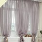 Linen Fabric CURTAINS Drapes 1 Panels Gray Rod Pocket