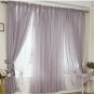 Linen Fabric CURTAINS Drapes 1 Panels Gray Rod Pocket