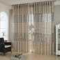 1 Panel Stripe Curtain for kitchen living room jacquard gray grommet
