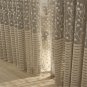 1 Panel Stripe Curtain for kitchen living room jacquard gray grommet