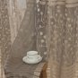 1 Panel Stripe Curtain for kitchen living room jacquard gray grommet