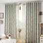 GREEN- FLORAL BLACKOUT WINDOW/DOOR LINED CURTAIN,2 PANEL 39''W X 98"H