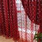 Adorable RED EMBROIDERY COLOR Curtain Living room Bedroom Use