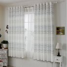 New Blackout Cotton Curtain Striped Printed Curtains 1 Panel