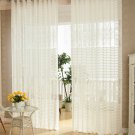 Top Quality Cotton Curtain White Jacquard Transparent Curtain