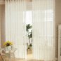 Top Quality Cotton Curtain White Jacquard Transparent Curtain