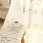 Top Quality Cotton Curtain White Jacquard Transparent Curtain