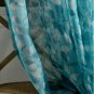 New Curtain Blue Floral Window Door Curtain Panel Printed Curtains
