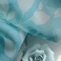 New Curtain Blue Floral Window Door Curtain Panel Printed Curtains