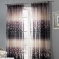 Fashionable LINEN BLEND CURTAIN Drapes Floral Romantic Gray