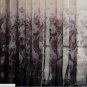 Fashionable LINEN BLEND CURTAIN Drapes Floral Romantic Gray