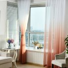 Tulle Curtains Printed Kitchen Decorations Living Room Divider Sheer Voile curtain Panel