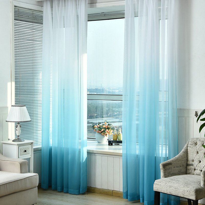 Tulle Curtains 3d Printed Kitchen Decor Window Treatments Living Room Divider Sheer Voile curtain