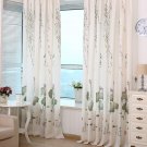 Lotus Printed Semi-shade Curtains For Living Room Classical Floral Screens Tulle Sheer Curtain