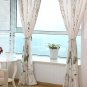 Lotus Printed Semi-shade Curtains For Living Room Classical Floral Screens Tulle Sheer Curtain