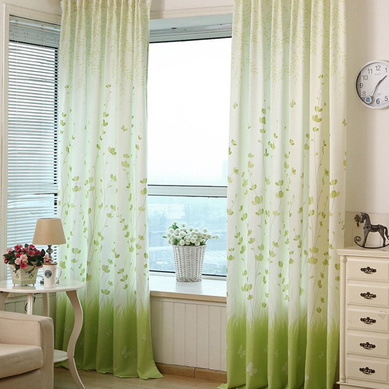 Curtain Window Drapes Rustic Modern elegant printed semi-shade curtain for living room bedroom