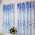 Rustic Window decor Modern Curtain and Drapes for Kitchen Bedroom Kids Blue Print Floral Curtains