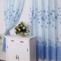 Rustic Window decor Modern Curtain and Drapes for Kitchen Bedroom Kids Blue Print Floral Curtains