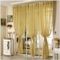 Yellow color tulle sheer curtain panel for bedroom living room window decoration