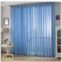 Blue color tulle sheer curtain for bedroom or living room window