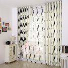 Modern stripe design cotton curtains blackout curtain drape white window curtain panel