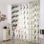 Modern stripe design cotton curtains blackout curtain drape white window curtain panel