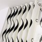 Modern stripe design cotton curtains blackout curtain drape white window curtain panel
