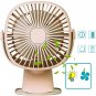 Rechargeable Night Light Clip Fan Free Rotating Mini Small Fan white