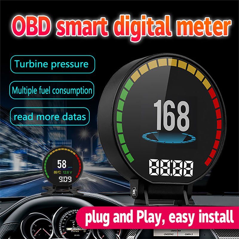 P15 HUD OBD Smart Digital Meter Heads up Display