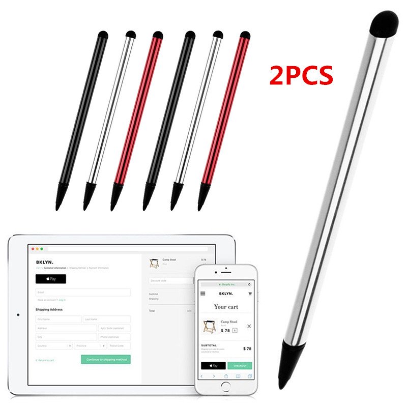 Stylus Pen for Capacitive Touch Screens (2 pcs) (Black)