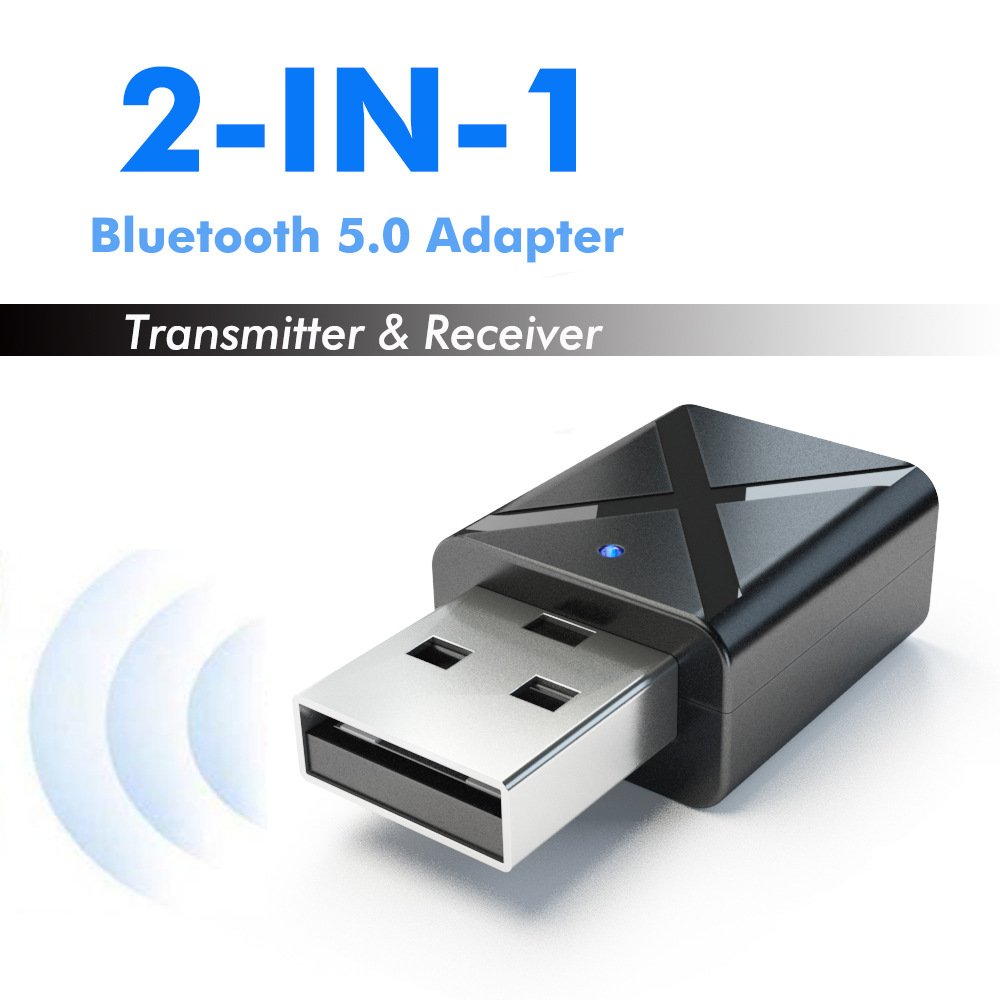 2-in-1 Bluetooth 5.0 Transmitter Receiver 3.5mm Wireless Stereo Audio Adapter
