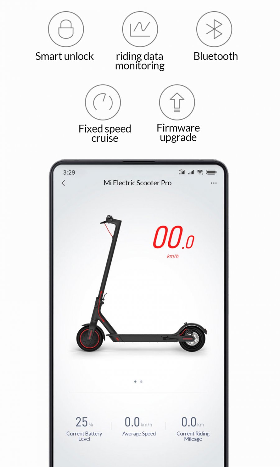 Xiaomi M365 Pro Foldable Electric Kick Scooter (Black)