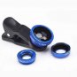 3-in-1 Universal Clip on Smartphone Camera Lens Package(Blue)