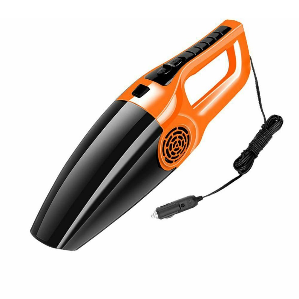 Dual Use Wet And Dry 12volt Handheld Car Vacuum Cleaner (Orange & Black)