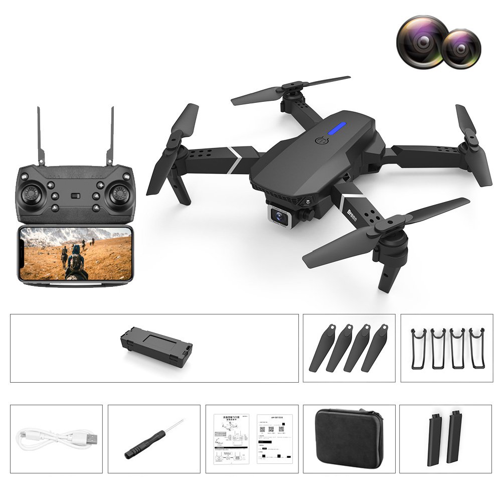RC Quadcopter VS SG906 GPS Drone L108 w/ ESC HD Dual-Camera 5G Wifi FPV Flow Follow (Black)
