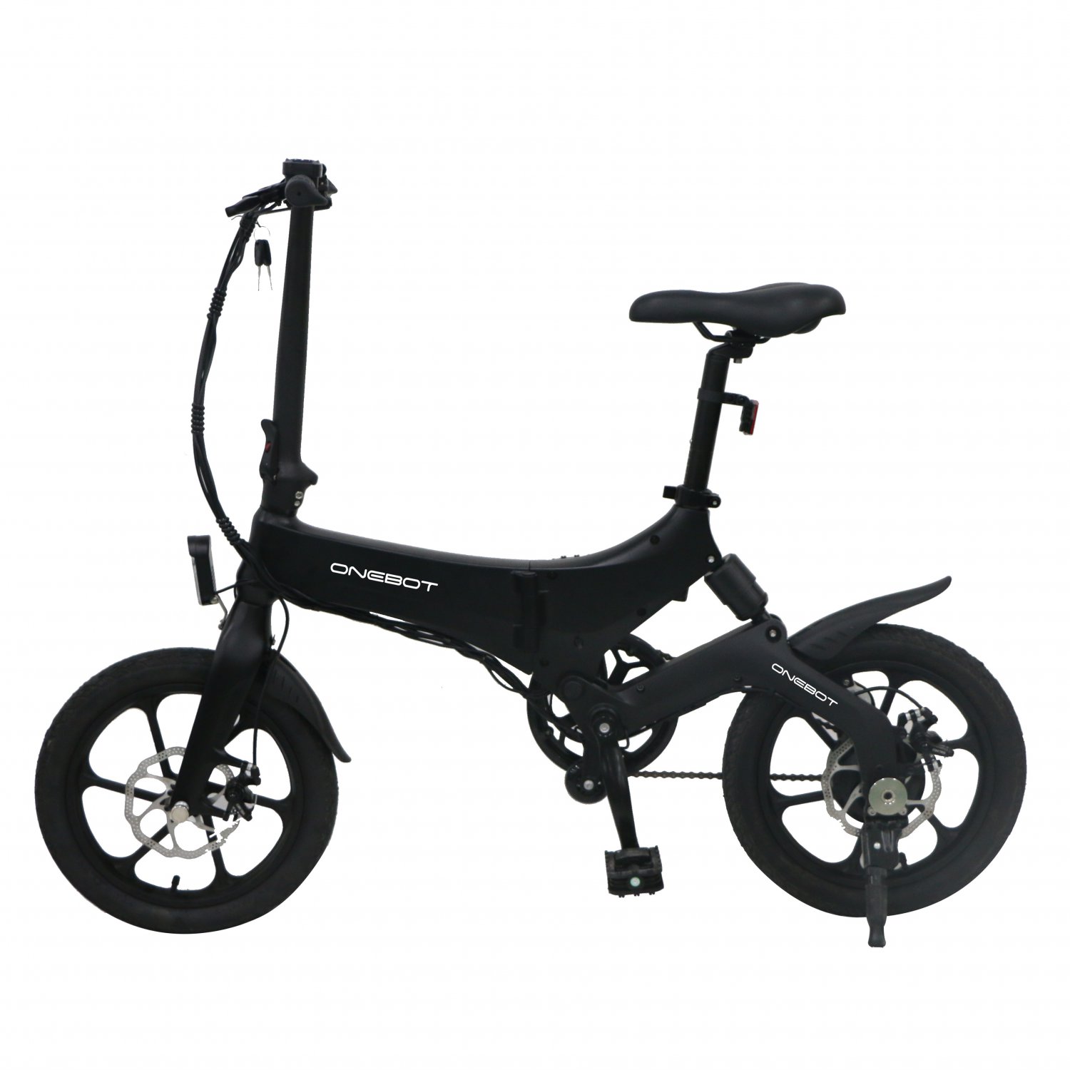 ONEBOT S6 Foldable City E-bike with Var. Speed, 250W Motor + 6.4Ah Battery (black)