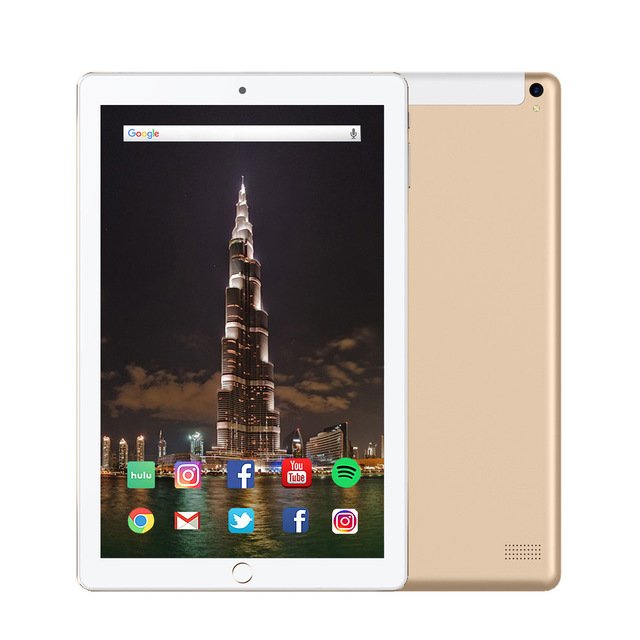 10.1-inch Android Tablet PC 4GB+64GB Wi-Fi Phablet (Gold)