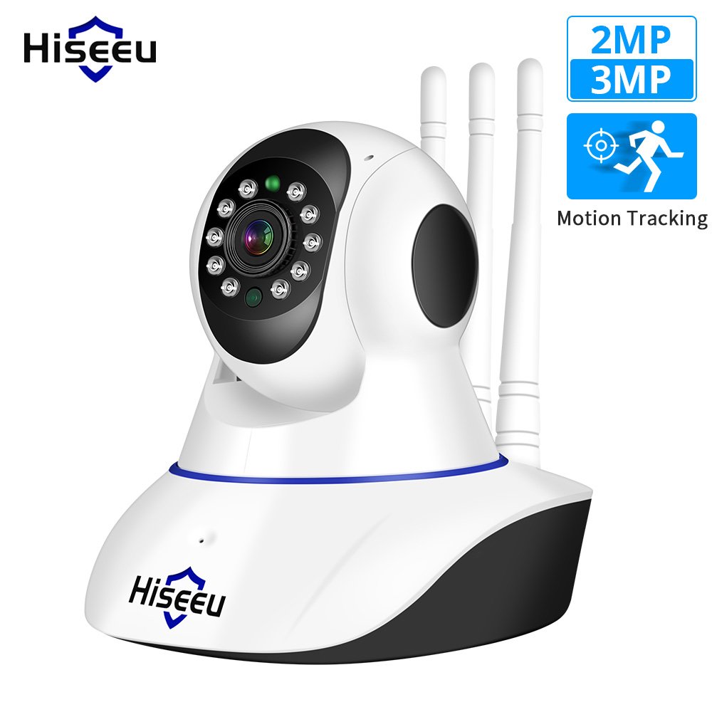 Hiseeu FHD1 Home Security 3MP WIFI Audio Record P2P HD 1536p Wireless Surveillance Camera (white)