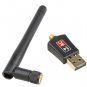 600Mbps Wireless Dual Band USB WI-FI Network Adapter with Antenna (Black)