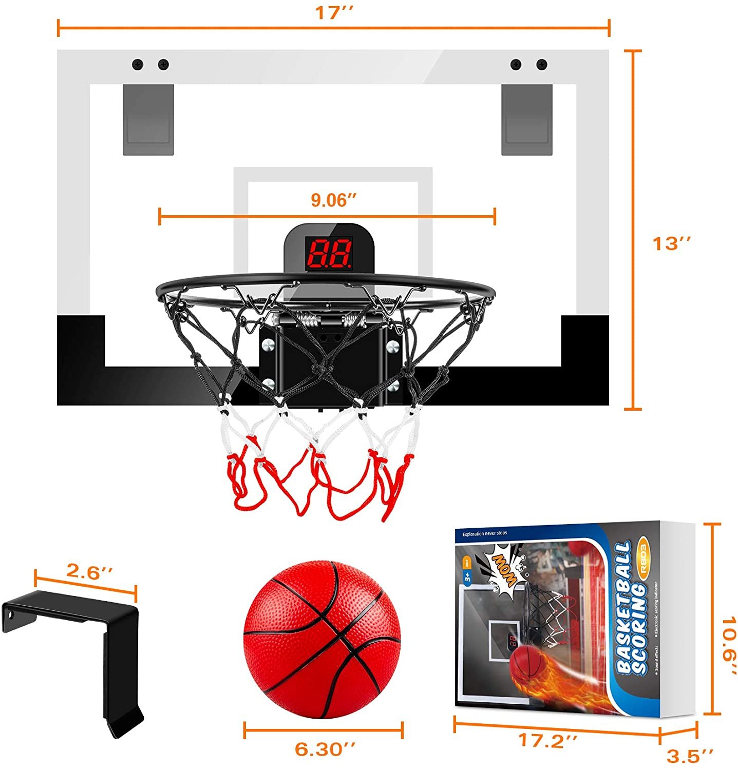 Children's Basketball Toys Hanging Punch-free Automatic Scoring Basketball Board Indoor Toy